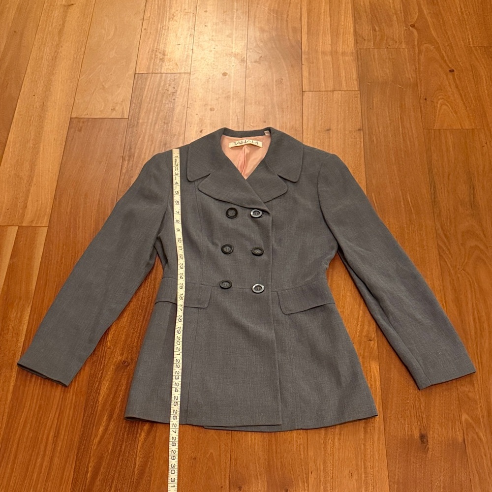 Tahari Light Blue Double-Breasted Blazer